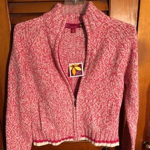 OFFERS WELCOMED! Pink and white sweater.